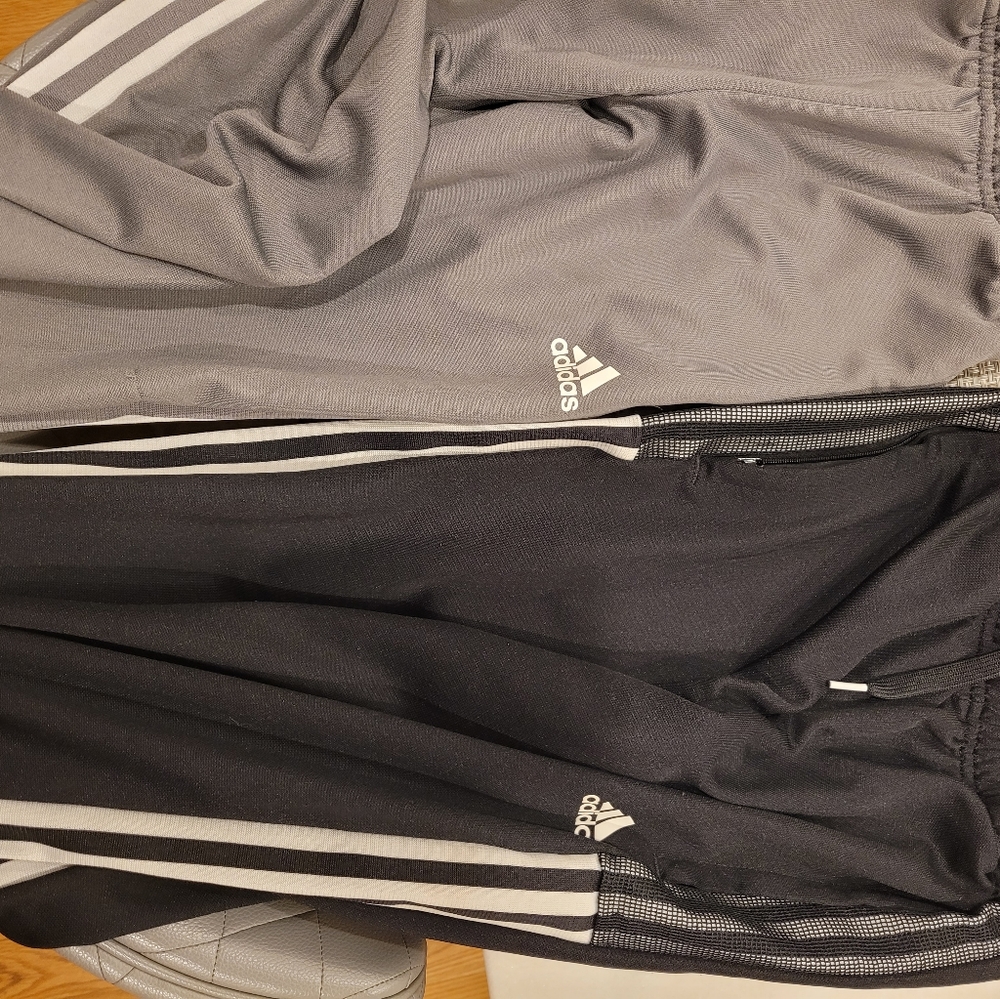 ADIDIAS,  SIZE 11-12Y, Black and Gray